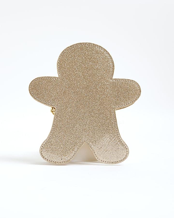 River Island Girls Gold Gingerbread Man Cross Body Bag