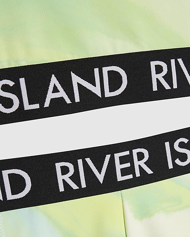River Island Girls Green RI Active Cycling Shorts Set
