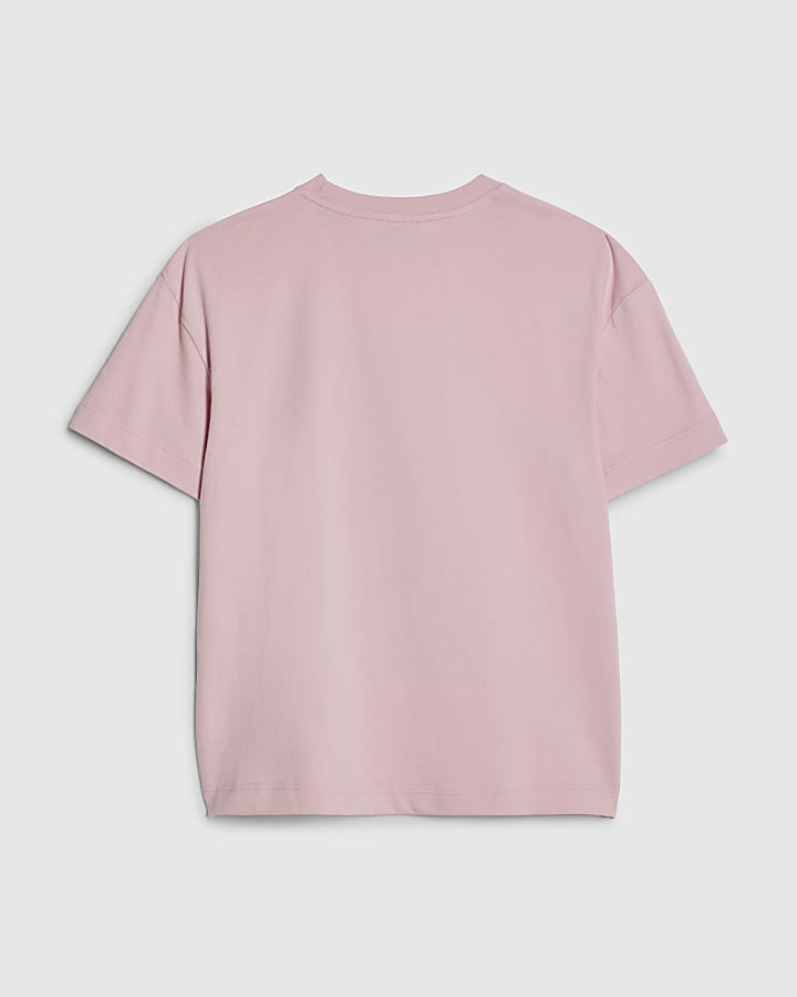River Island Girls Pink Iconic Monster Energy T-Shirt
