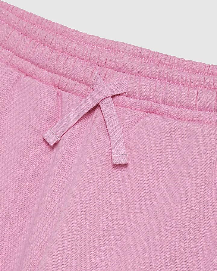 River Island Girls Pink River Sweatshirt And Joggers Set