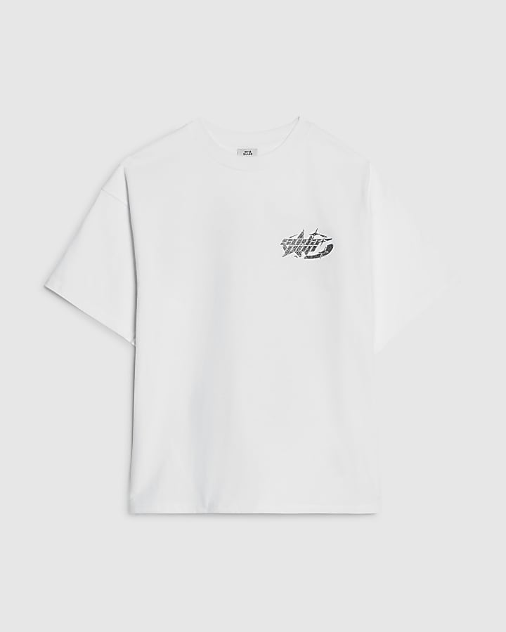 River Island Girls White Soda Pop Girl Group T-Shirt