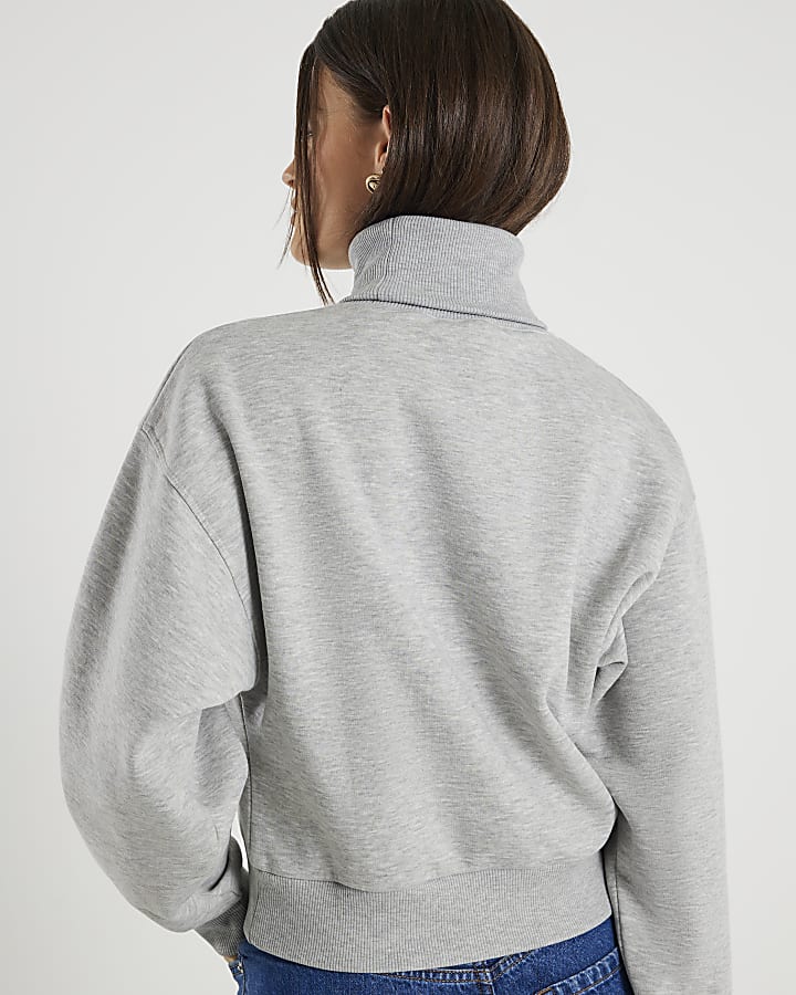 River Island Grey Long Sleeve Beverly Hills Sweatshirt