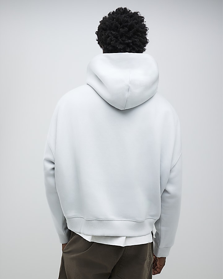 River Island Grey Oversized Fit Luminis Studios Hoodie