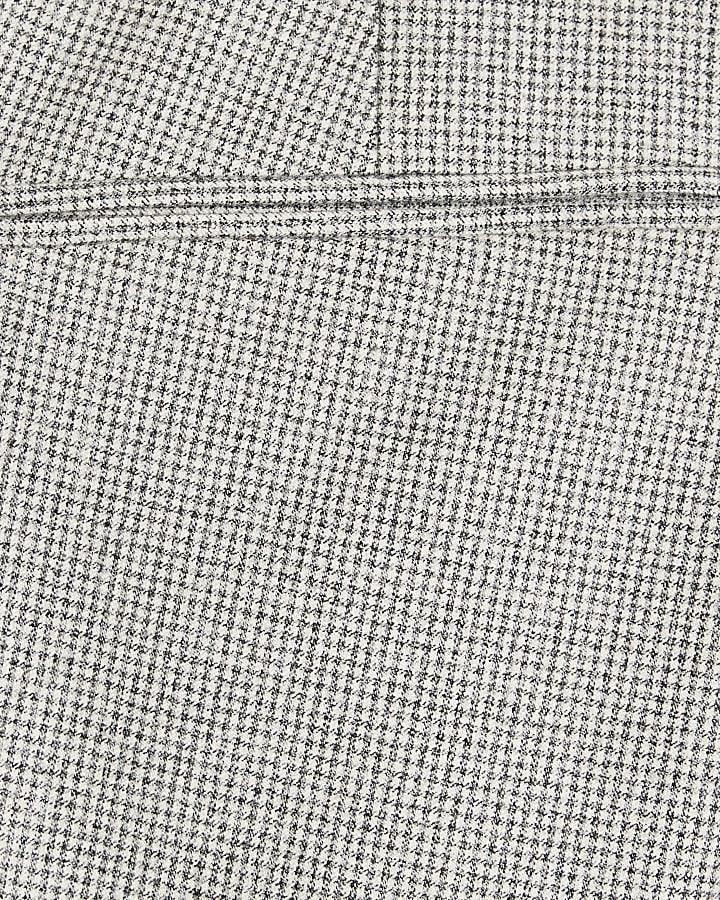 river island Grey Puppy Tooth Check Skinny Suit Trousers