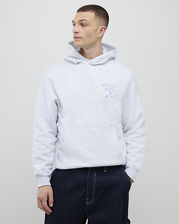 River Island Grey Regular Fit Sanctuaire Studios Hoodie