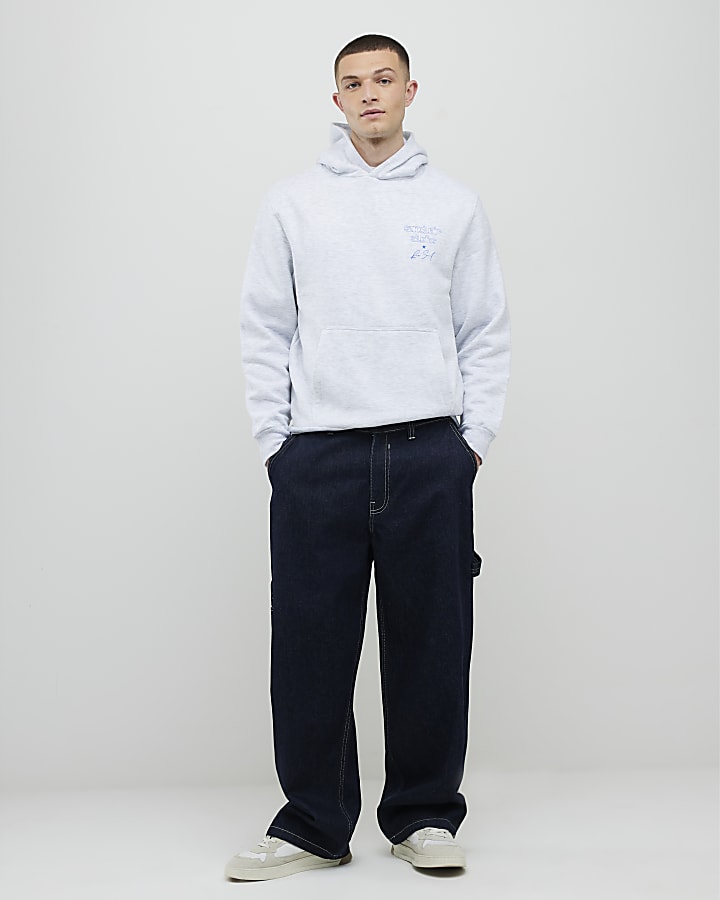 River Island Grey Regular Fit Sanctuaire Studios Hoodie