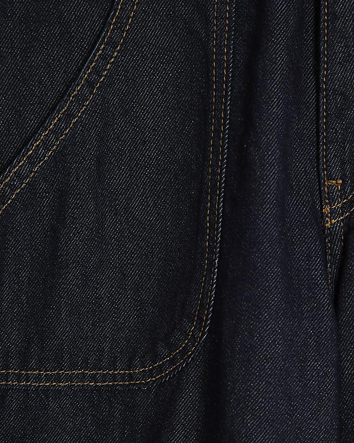 River Island Indigo Blue High Rise Baggy Wide Leg Jeans