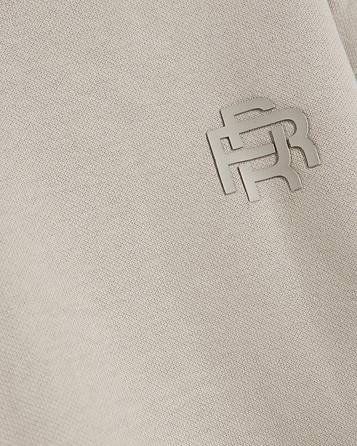 River Island Mini Boys Beige RR Hoodie And Joggers Set