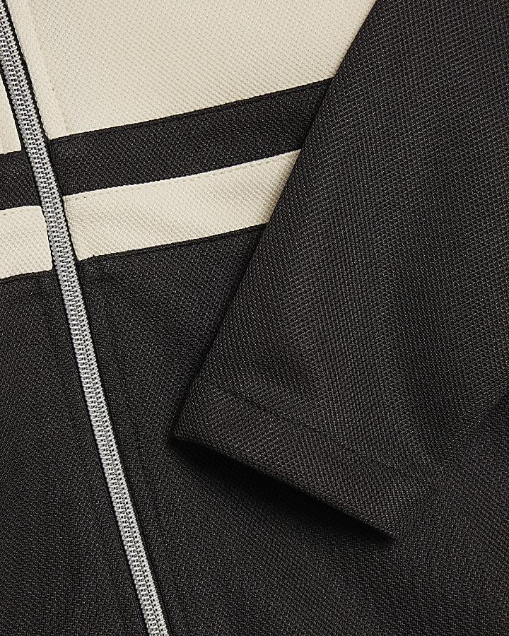 River Island Mini Boys Black Colour Block Sweatshirt Set