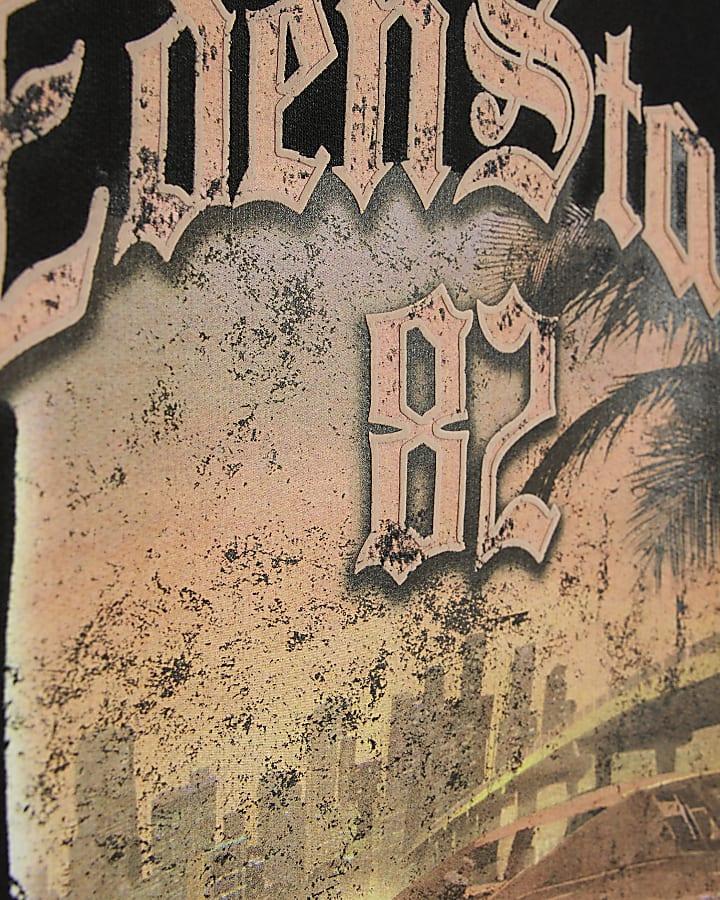 River Island Mini Boys Black Eden State Car Sweatshirt