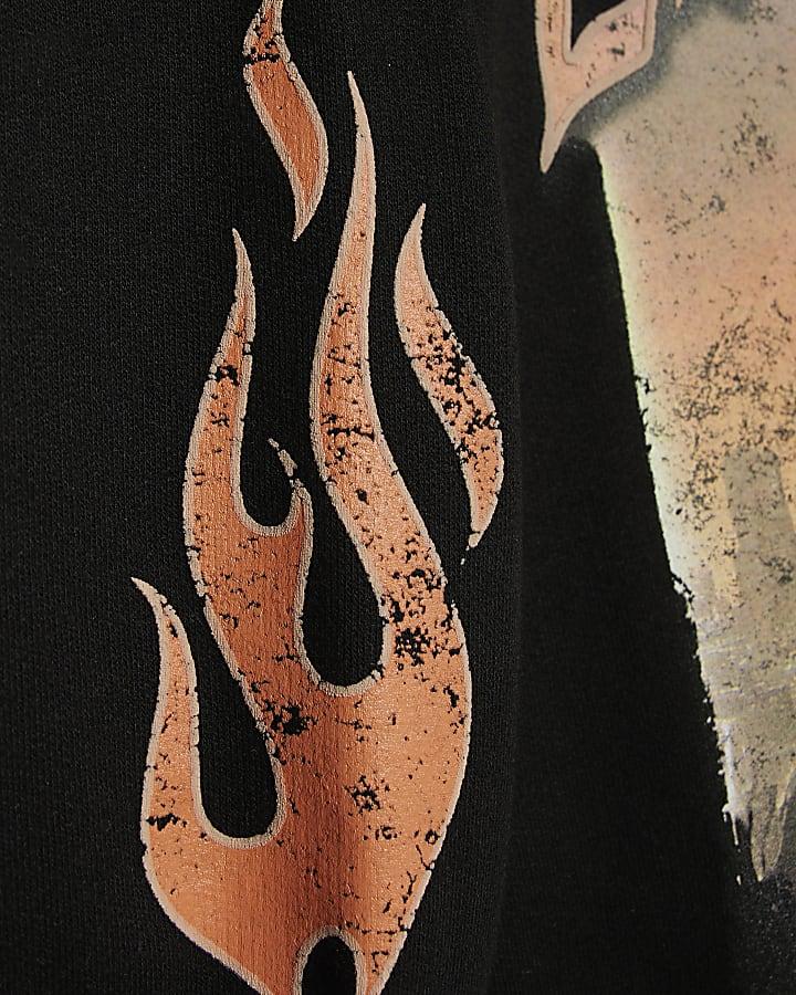 River Island Mini Boys Black Eden State Car Sweatshirt