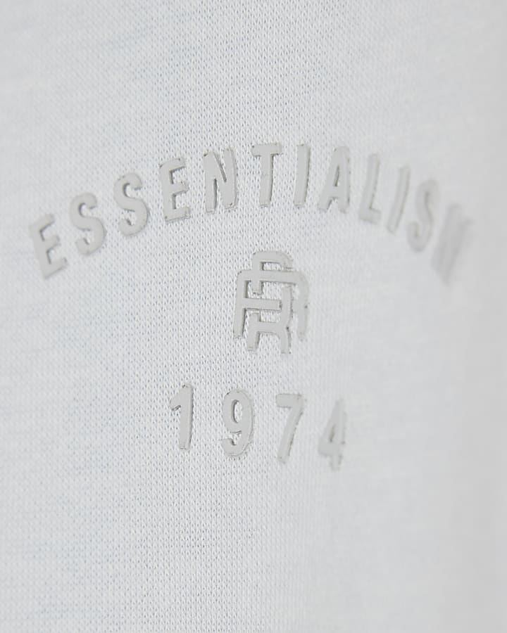 river island Mini Boys Blue Essentialism Hoodie Set