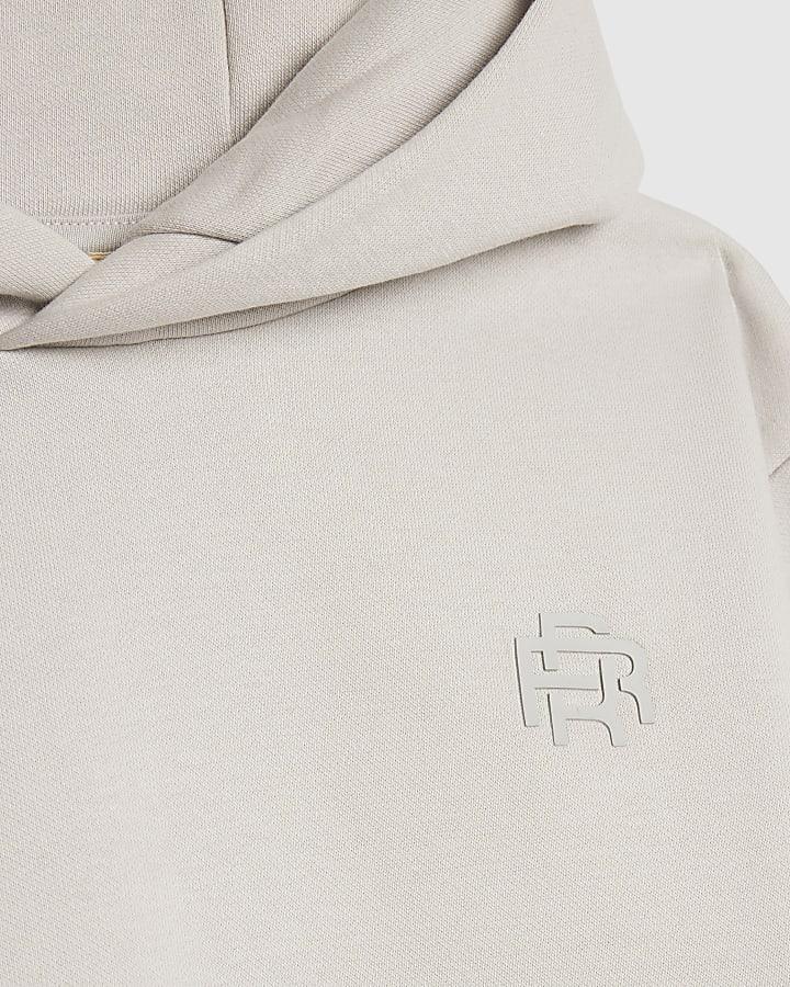 River Island Mini Boys Grey RR Hoodie And Joggers Set