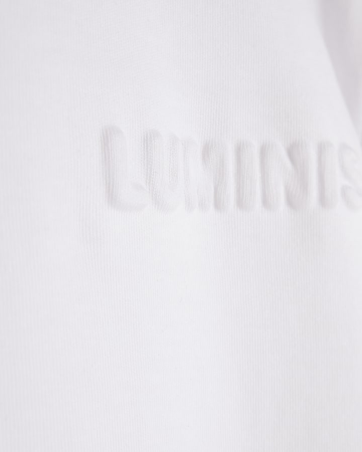 River Island Mini Boys White Luminis Back Print T-Shirt