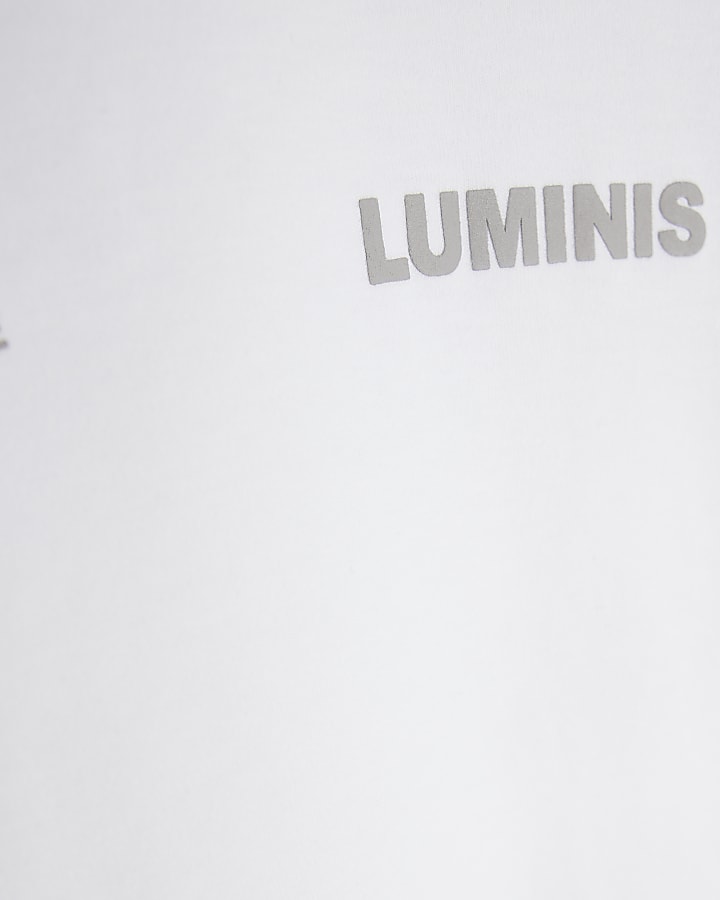 River Island Mini Boys White Oversized Back Print T-Shirt