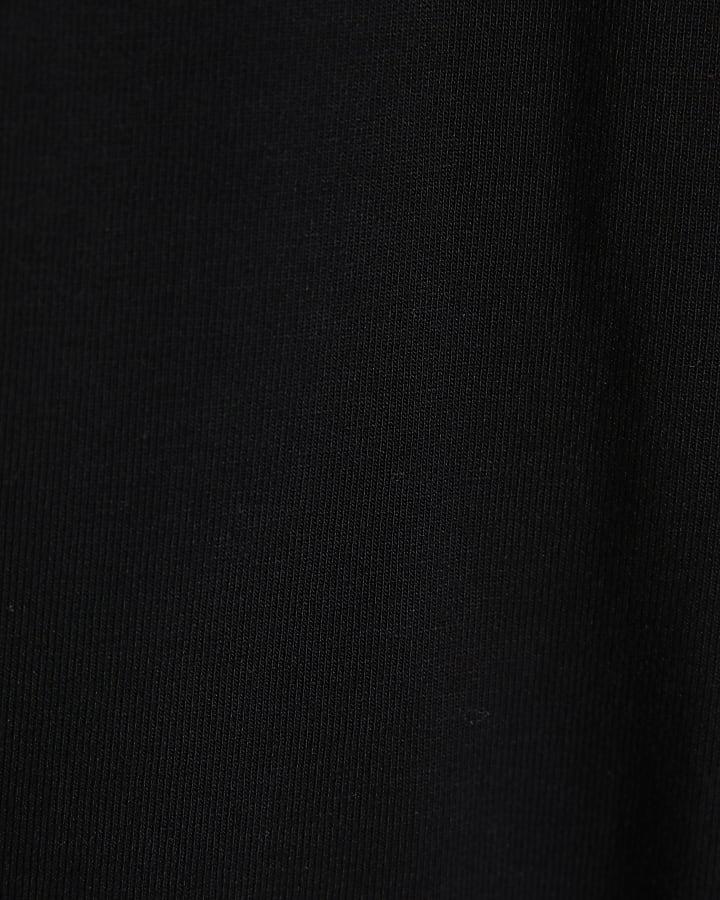 River Island Mini Girls Black RI Waistband Leggings