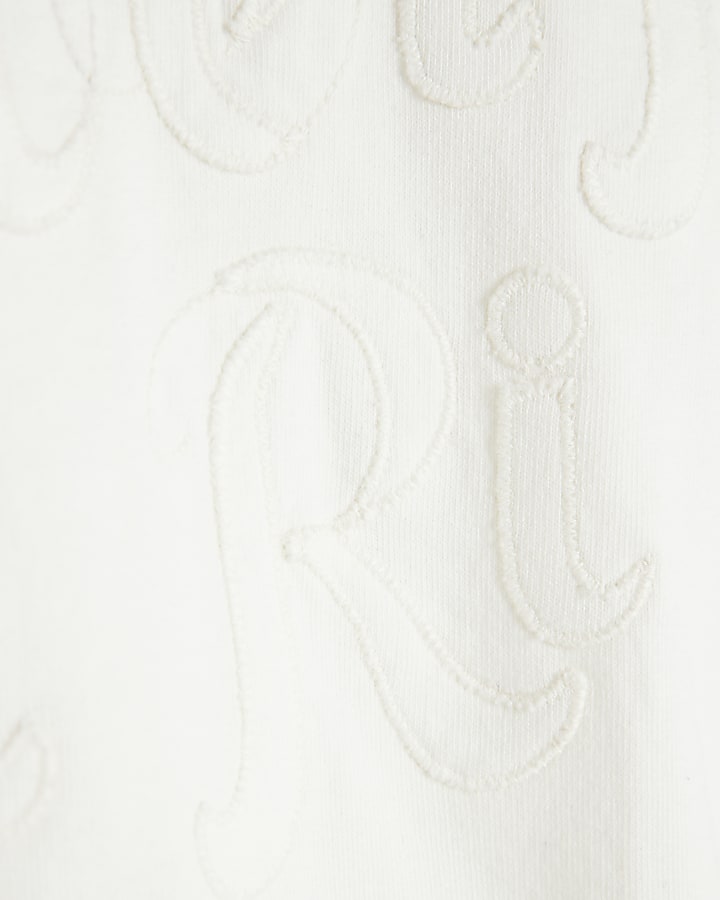 River Island Mini Girls Cream 2 In 1 Sweatshirt Dress