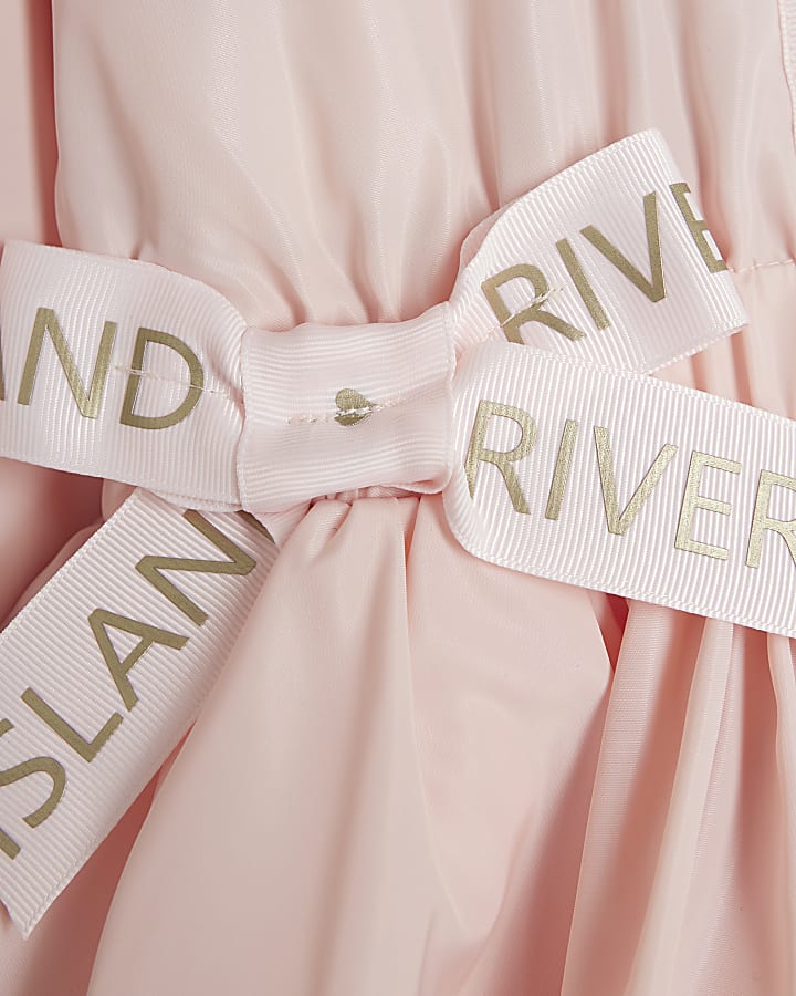 river island Mini Girls Pink Peplum Hooded Raincoat