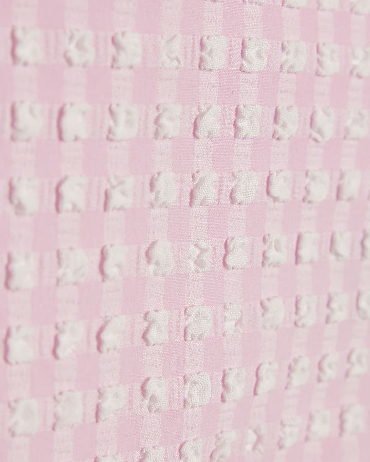 river island Mini Girls Pink Strawberry Tankini Set