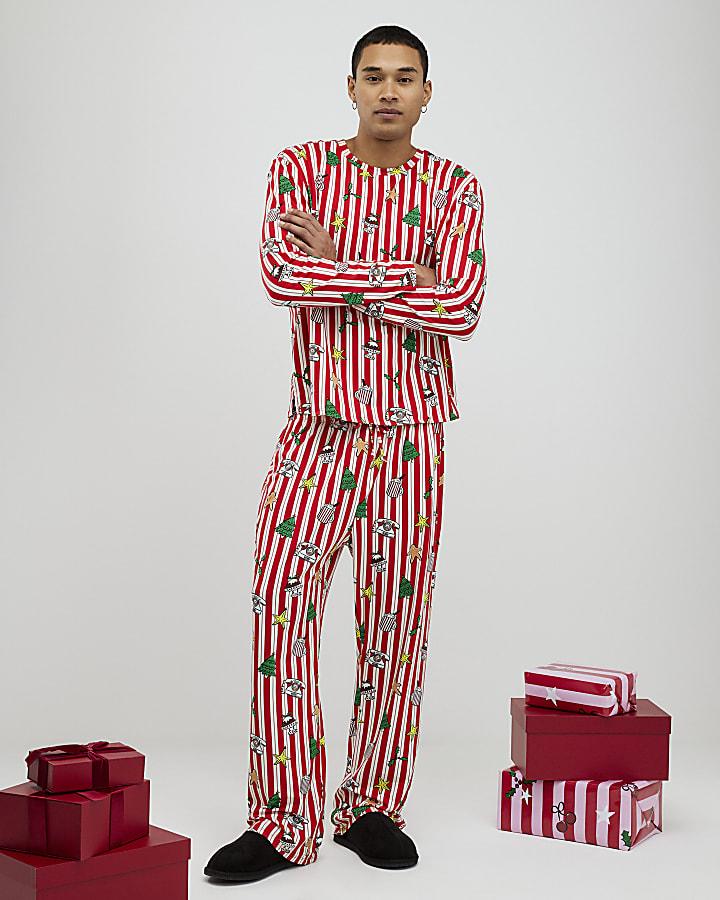 River Island Nephthys Red Family Christmas Pyjama Set
