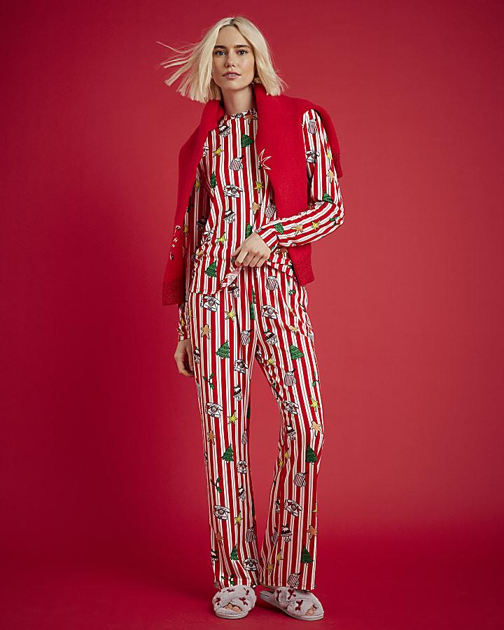 River Island Nephthys Red Family Christmas Pyjama Set