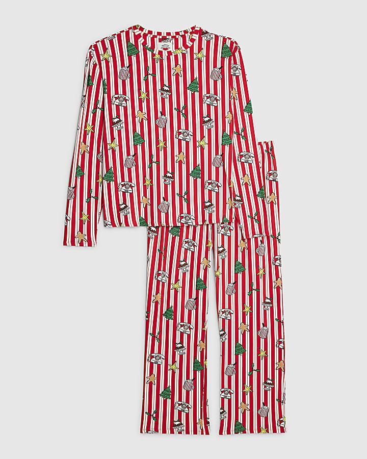 river island Nephthys Red Family Christmas Pyjama Set