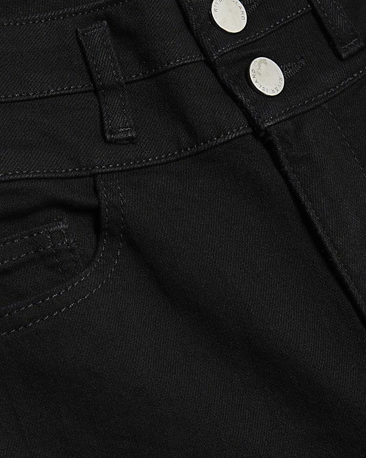 River Island Petite Black High Rise Relaxed Flare Jeans