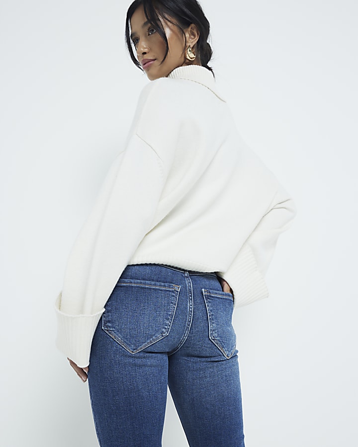 River Island Petite Blue Bum Sculpt Molly Skinny Jeans