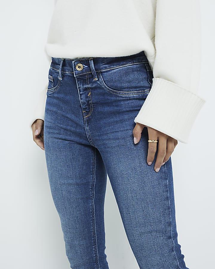 River Island Petite Blue Bum Sculpt Molly Skinny Jeans