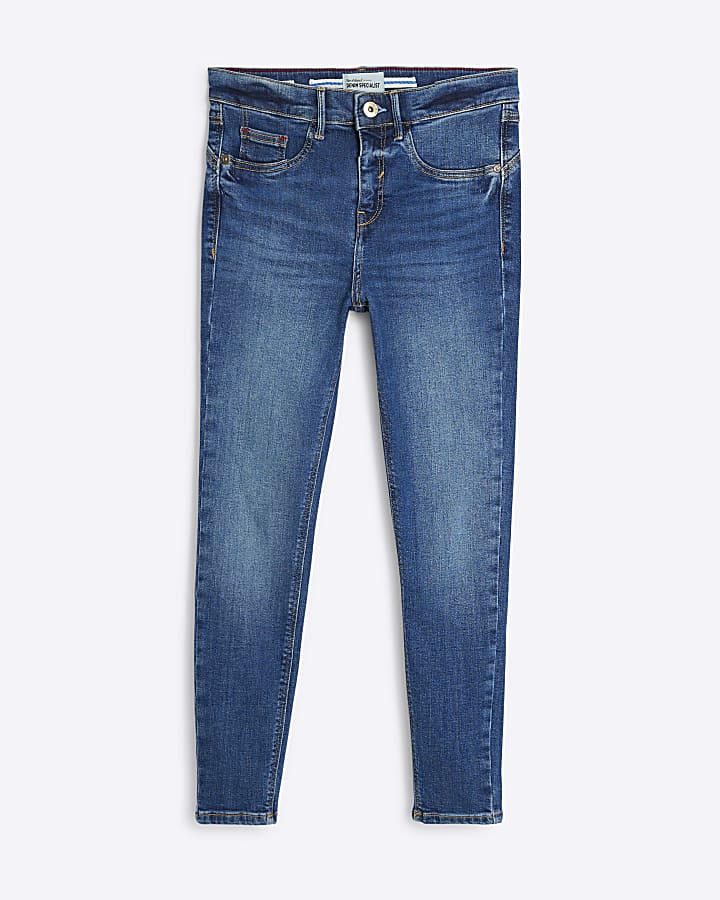 river island Petite Blue Bum Sculpt Molly Skinny Jeans