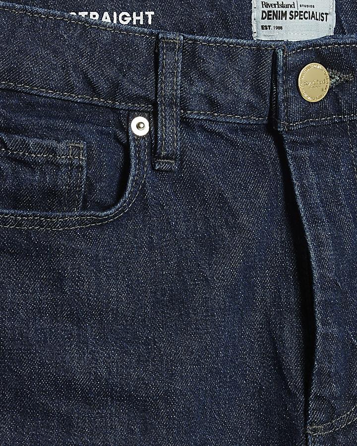 River Island Petite Blue Relaxed Straight Leg Jeans