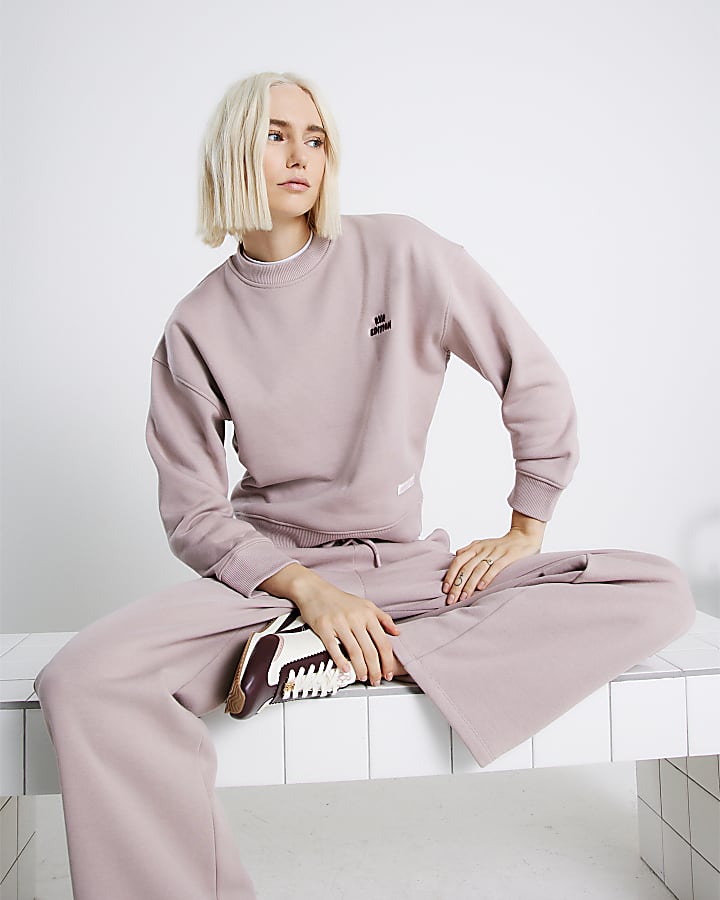 River Island Pink RVR Edition Back Print Sweatshirt
