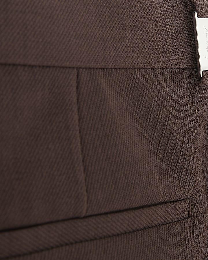 river island Purple Relaxed Fit Pleated Suit Trousers