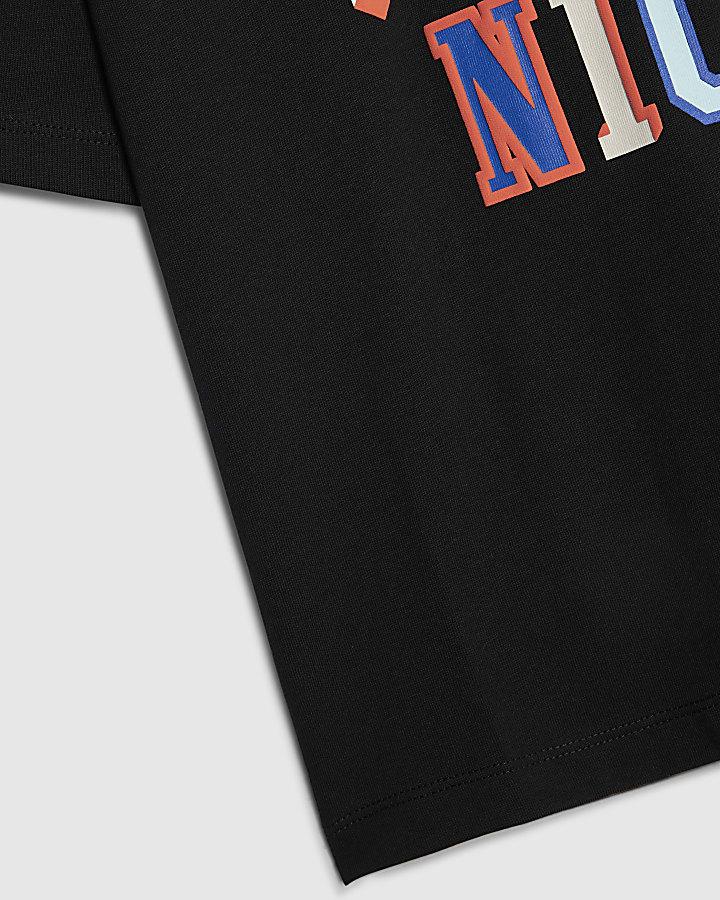 River Island Real Hackney Dave Boys Black Nice T-Shirt