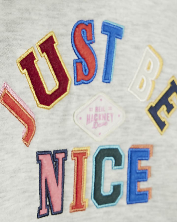 River Island Real Hackney Dave Mini Grey Nice Hoodie