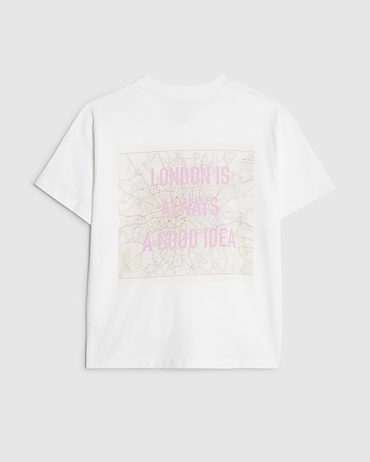 River Island Real Hackney Dave White Boys London Tee