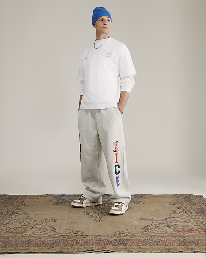 River Island Real Hackney Dave White Glasgow T-Shirt