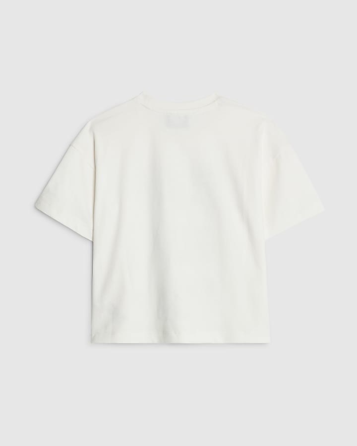 River Island Real Hackney Dave White Mini Fun T-Shirt