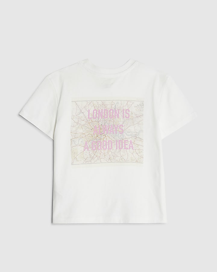 River Island Real Hackney Dave White Mini London Tee