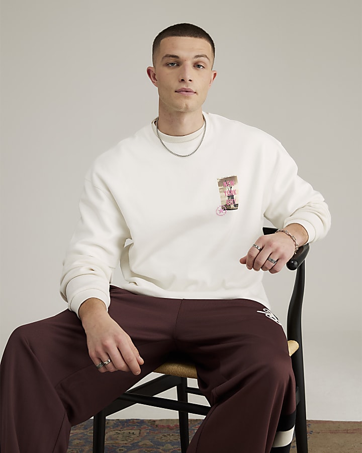 River Island Real Hackney Dave White New York T-shirt