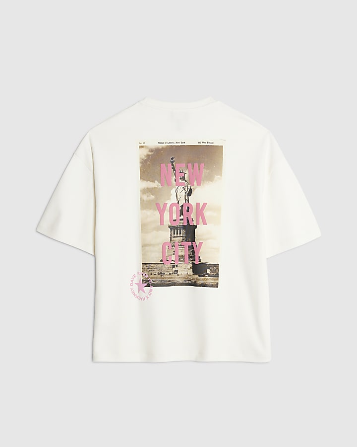 river island Real Hackney Dave White New York T-shirt