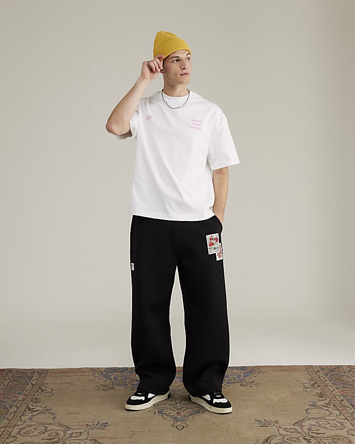 River Island Real Hackney Dave White Newcastle T-Shirt