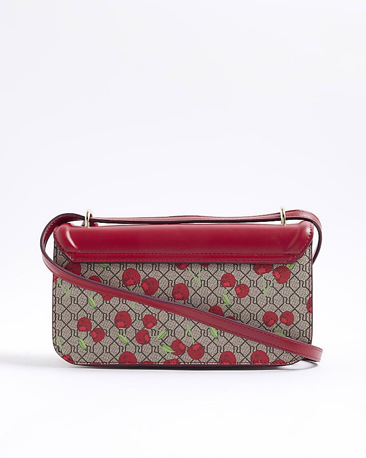 river island Red Lock Cherry Monogram Satchel Bag Bundle