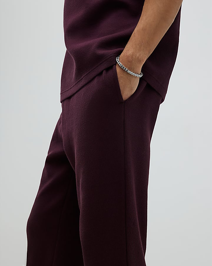 River Island Red Oversized Fit T-Shirt And Joggers Set