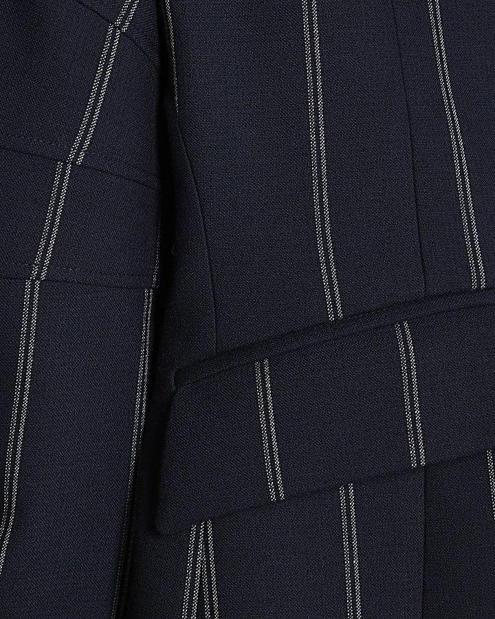 River Island RI Studio Navy Cocoon Sleeve Stripe Blazer