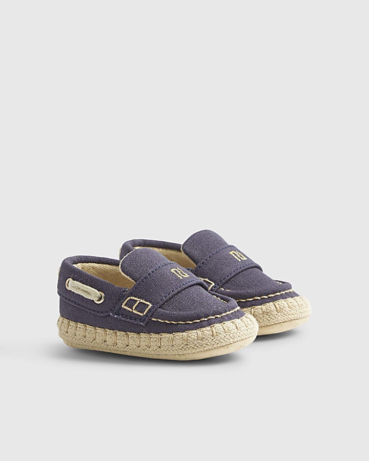River Island Baby Boys Blue Espadrille Loafers