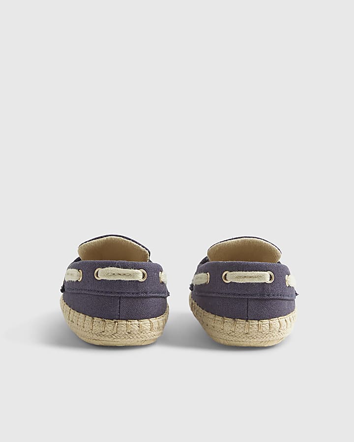 River Island Baby Boys Blue Espadrille Loafers
