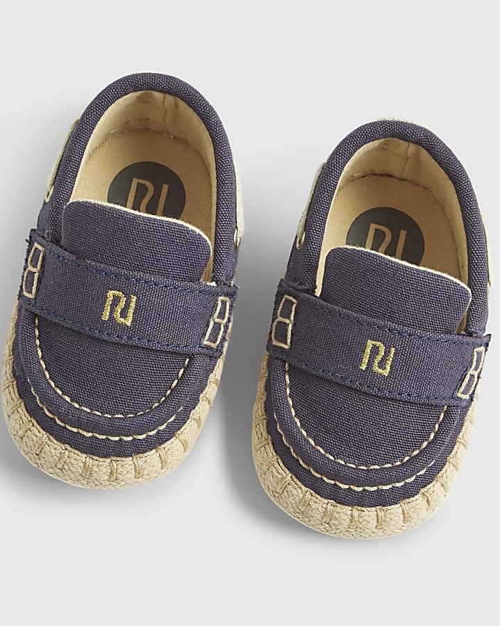 river island Baby Boys Blue Espadrille Loafers