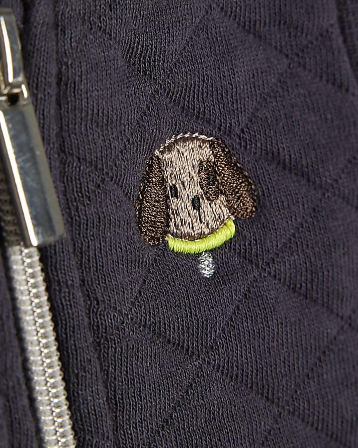 River Island Baby Boys Navy Quilted Gilet Set