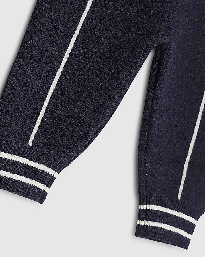 river island Baby Boys Navy RI Monogram Jumper Set